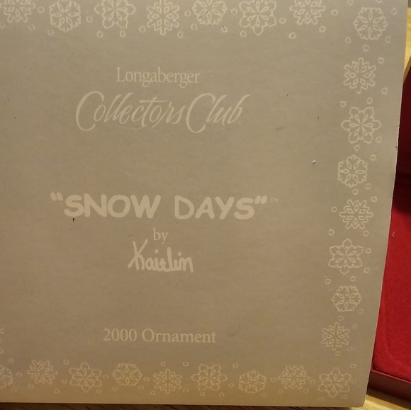 Longaberger Collectors Club Snow Days Christmas Ornament Kaitlin 1st Ed. 2000 - Picture 6 of 8